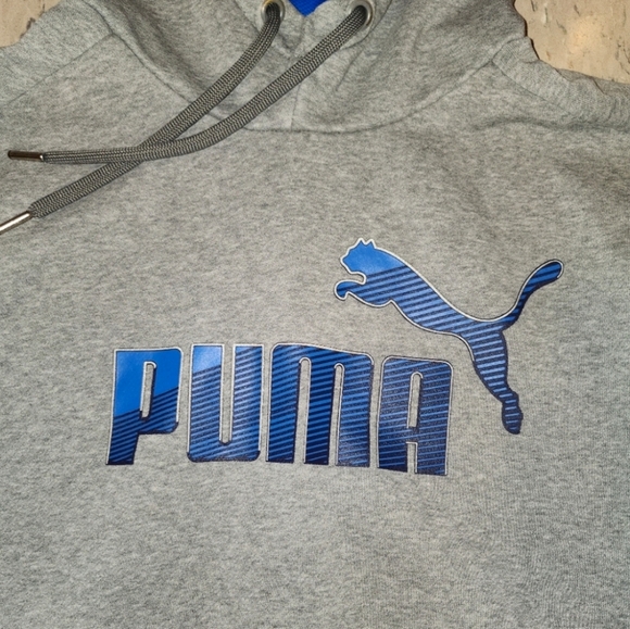 Puma Men's Gray Hoodie Sweatshirt - Picture 3 of 5